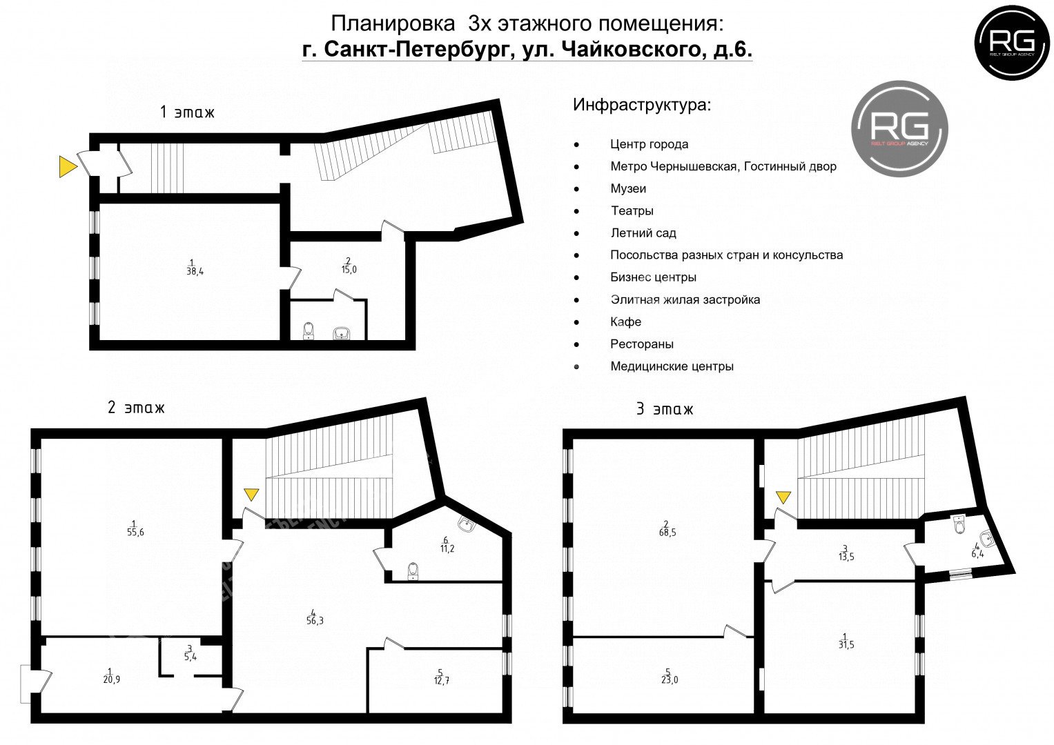   3 эт. Здание ул.Чайковского, 430 кв.м. 