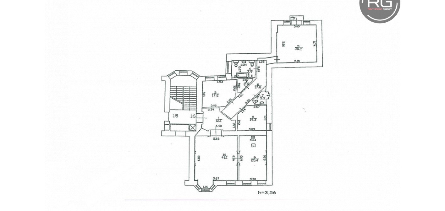   4-к квартира, 172.1 кв.м. 