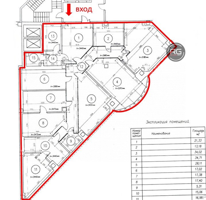   Аренда офиса 289,4 м² класс B+, 289.4 кв.м. 