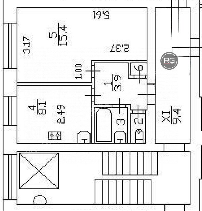   Квартира с мебелью, 31 кв.м. 