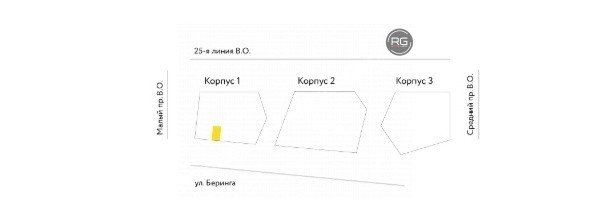   Студия в апартаментах на ВО 26 м2, 26.62 кв.м. 