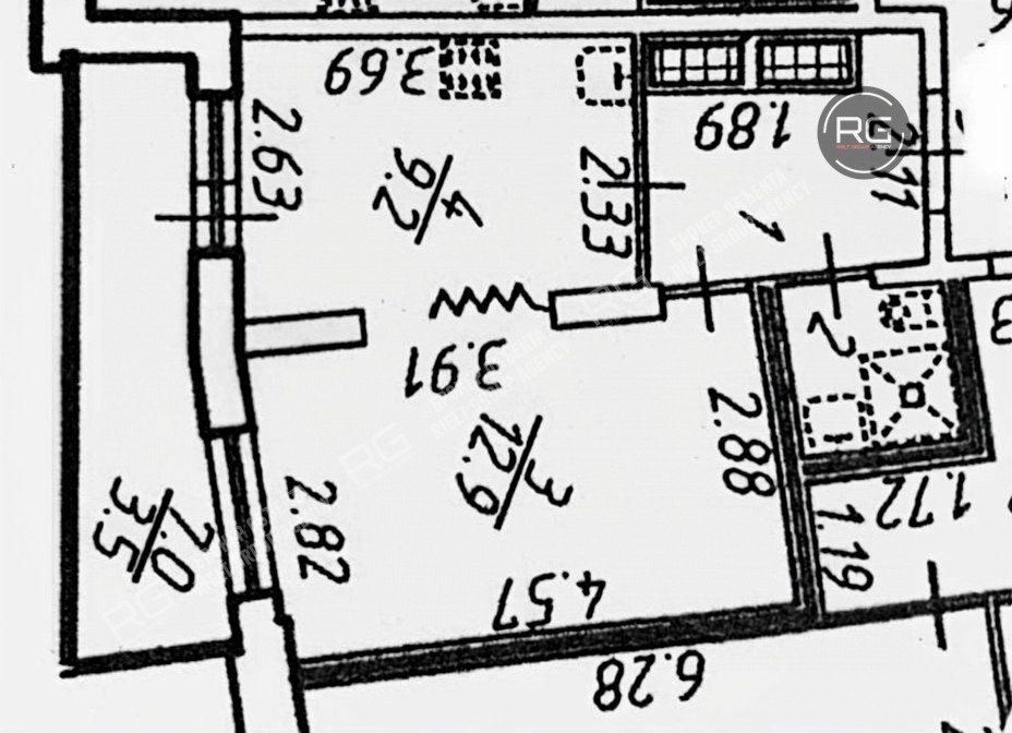   Видовая в 15 мин пешком от метро!, 32.6 кв.м. 